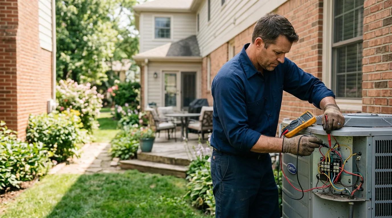 HVAC technician working near Clifton, OH